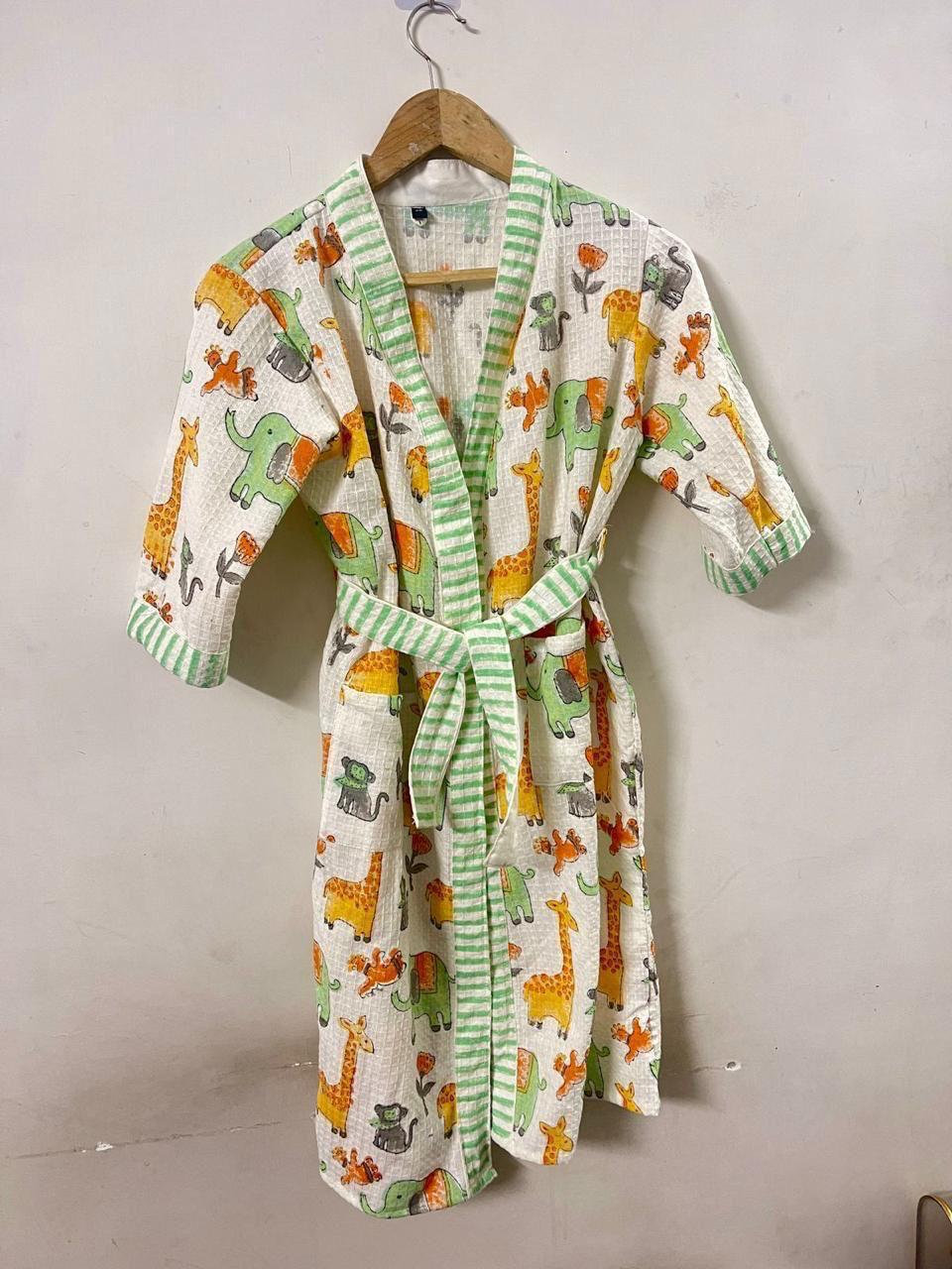 Kids Bathrobe Dino Design