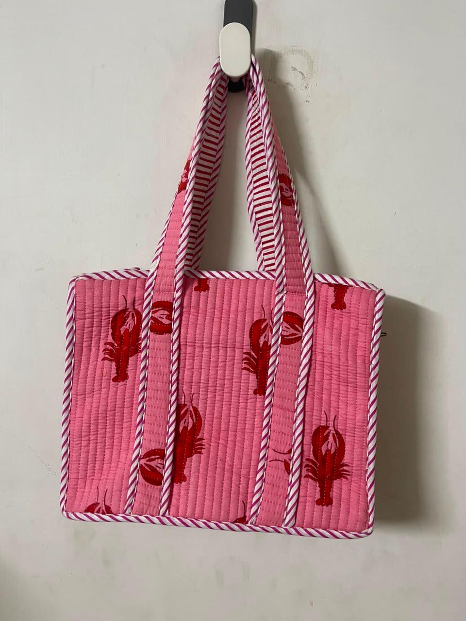 Pink Lobster (Coral crush) Mini tote bag