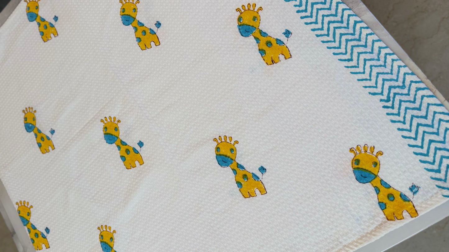 Kids Yellow Giraffe Towel