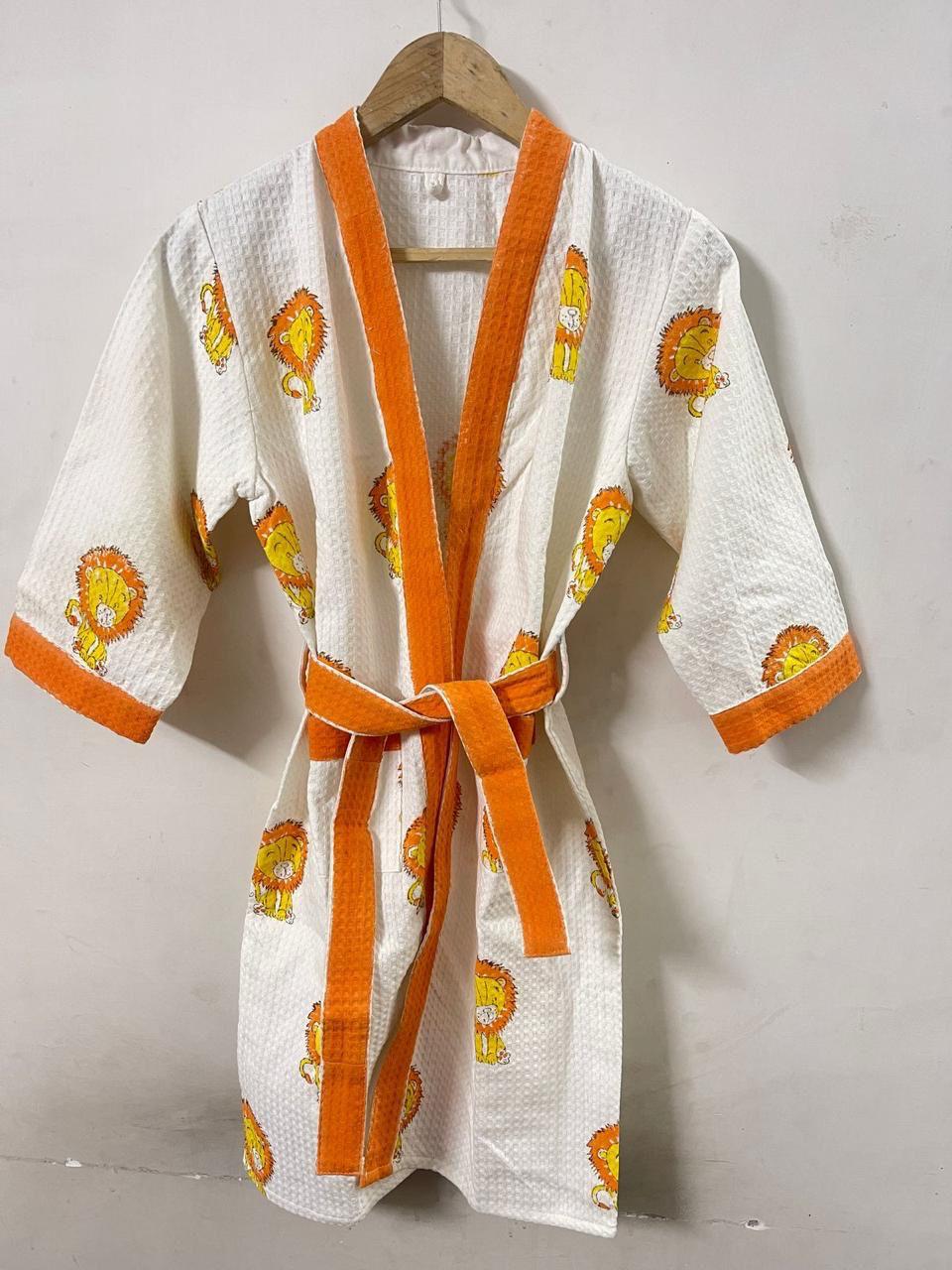 Kids Bathrobe Dino Design