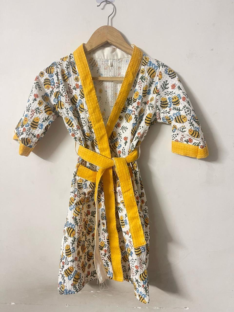 Kids Bathrobe Dino Design
