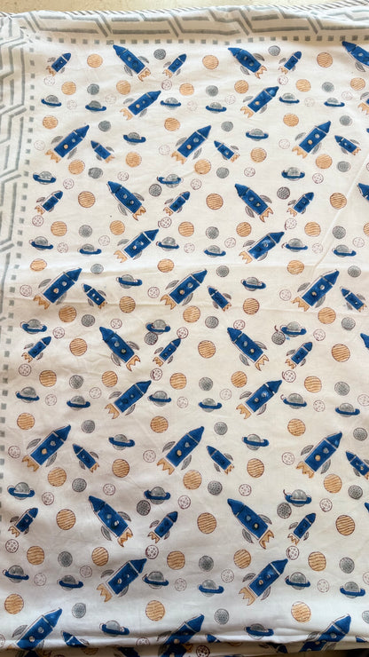 Space Explorer – Handblock Print Mul Mul Cotton Dohar (Copy)