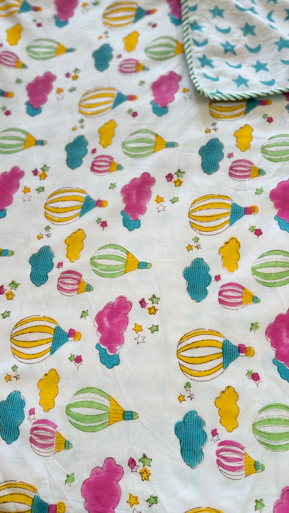 Balloon Dreams – Handblock Print Mul Mul Cotton Dohar