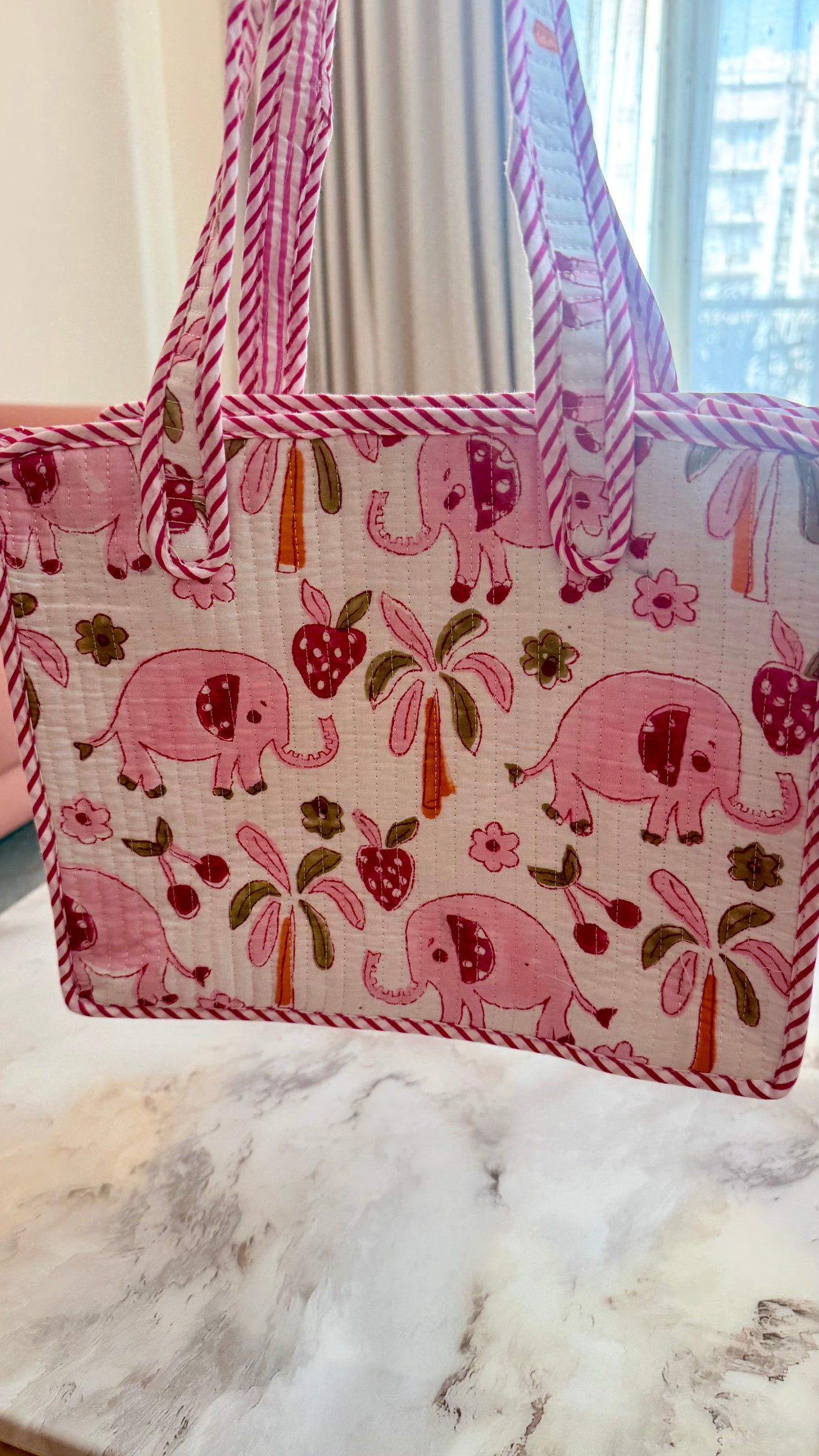 Pink elephant Mini Tote Bag