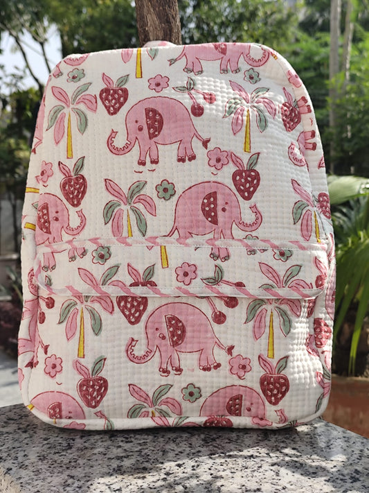 Backpack - Pink Elephant