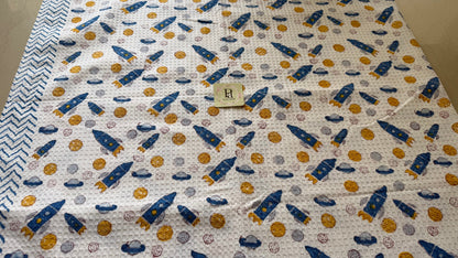 Kids Blue Rocket Towel