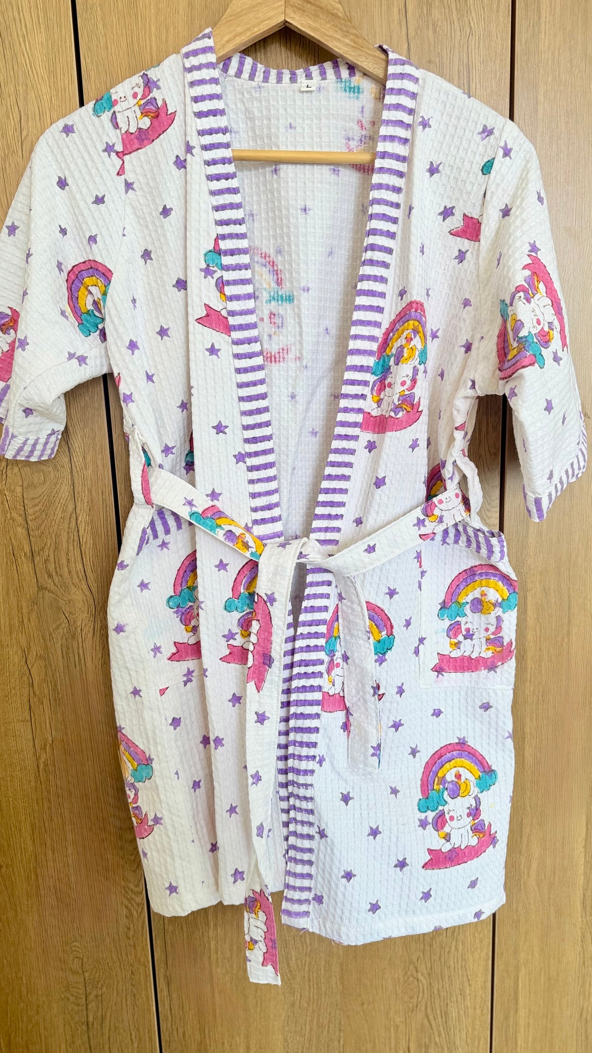 Kids Bathrobe Unicorn stars