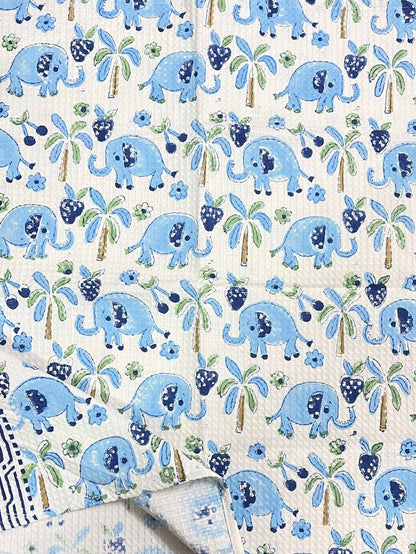 Kids Blue Elephant Towel