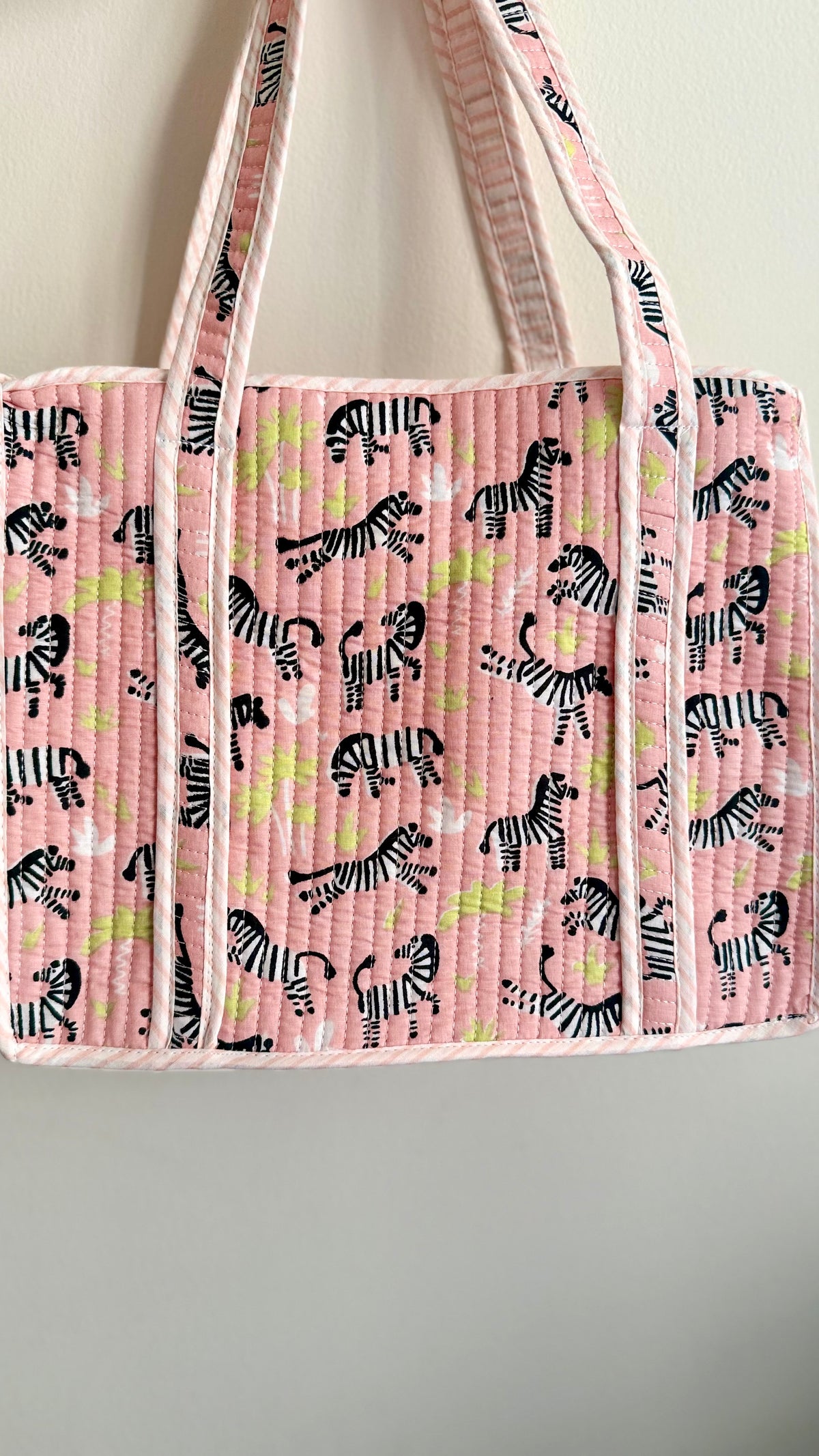 Zebra blush Mini tote bag