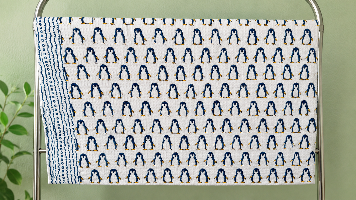 Kids Puddle Penguins towel