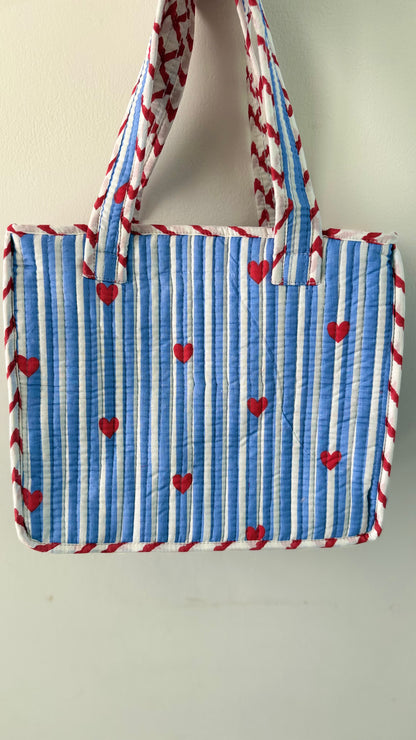 Blueberry hearts Mini tote bag