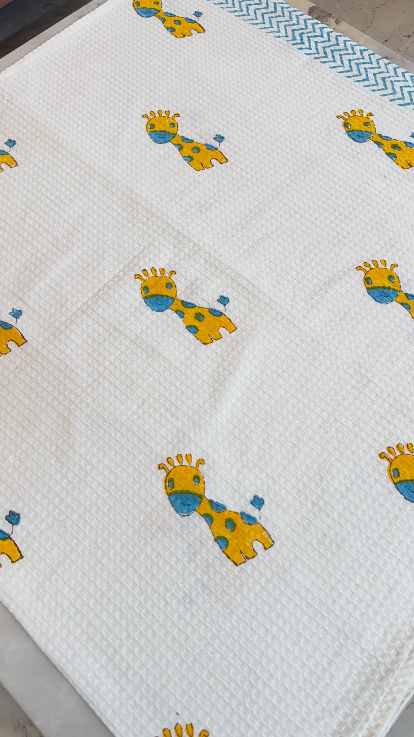 Kids Yellow Giraffe Towel