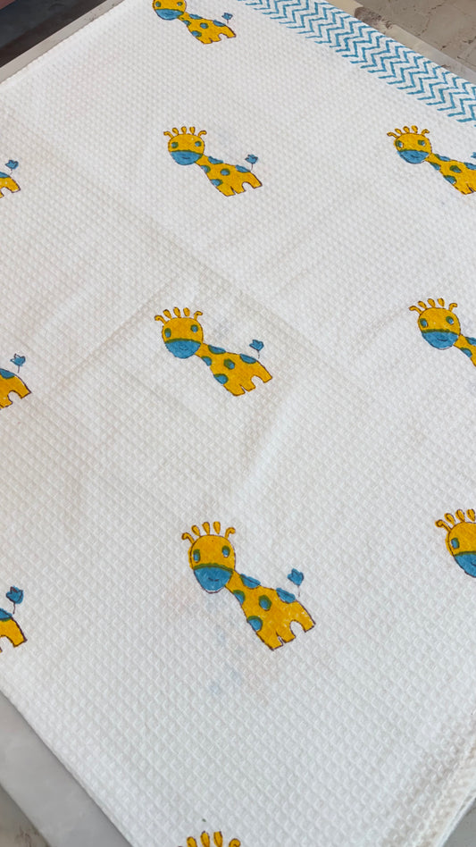Kids Yellow Giraffe Towel