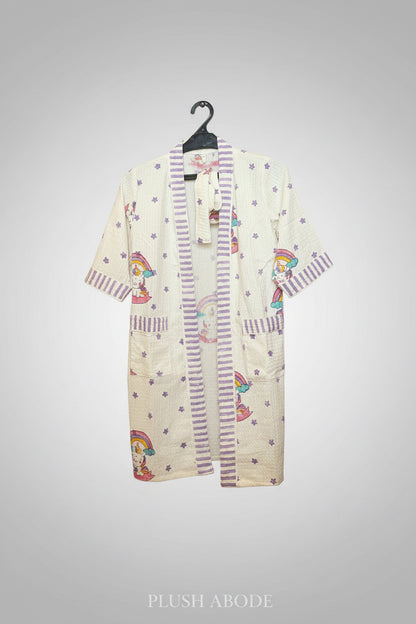 Kids Bathrobe Unicorn stars
