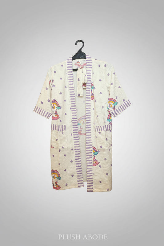 Kids Bathrobe Unicorn stars