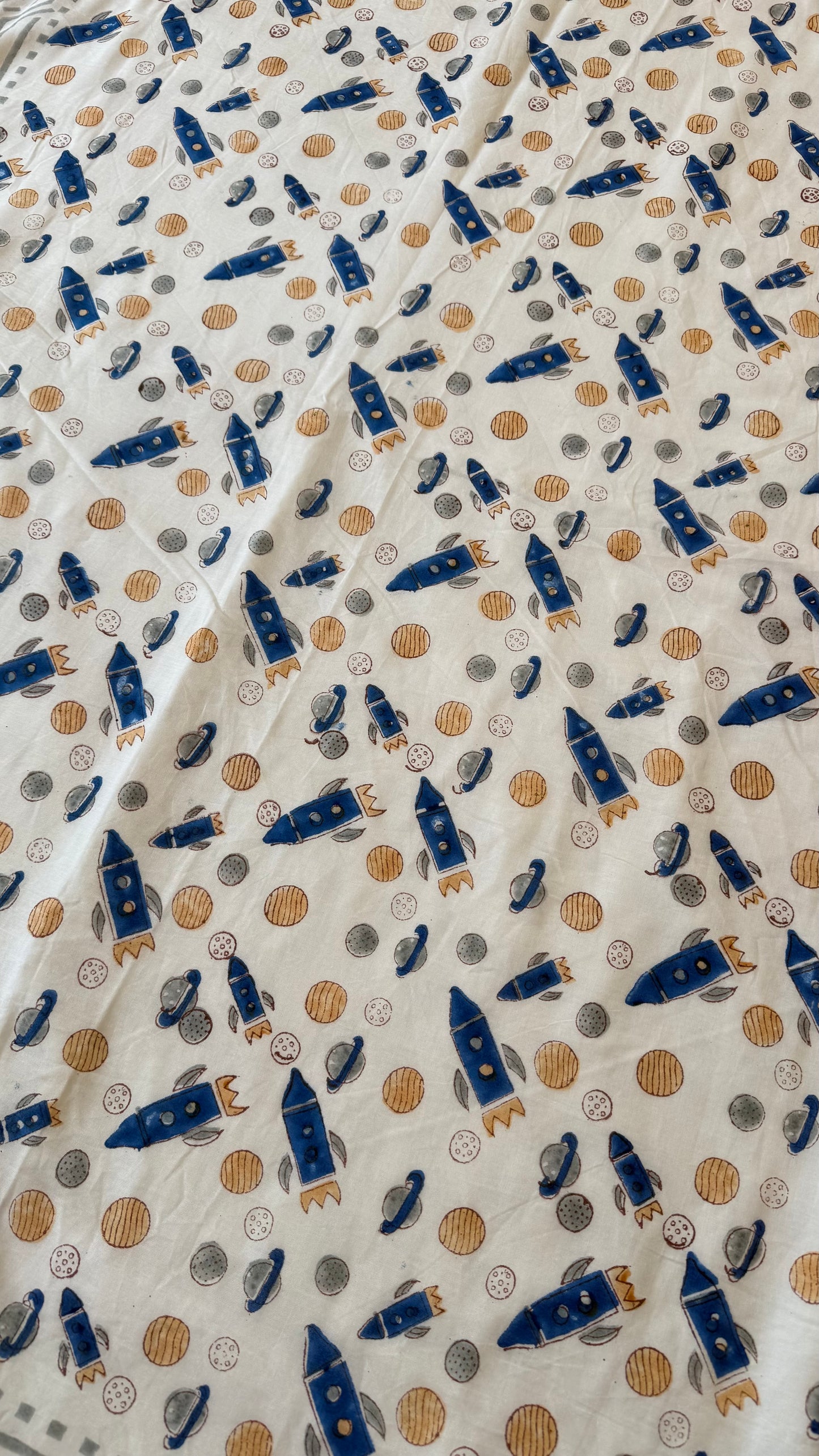 Space Explorer – Handblock Print Mul Mul Cotton Dohar (Copy)