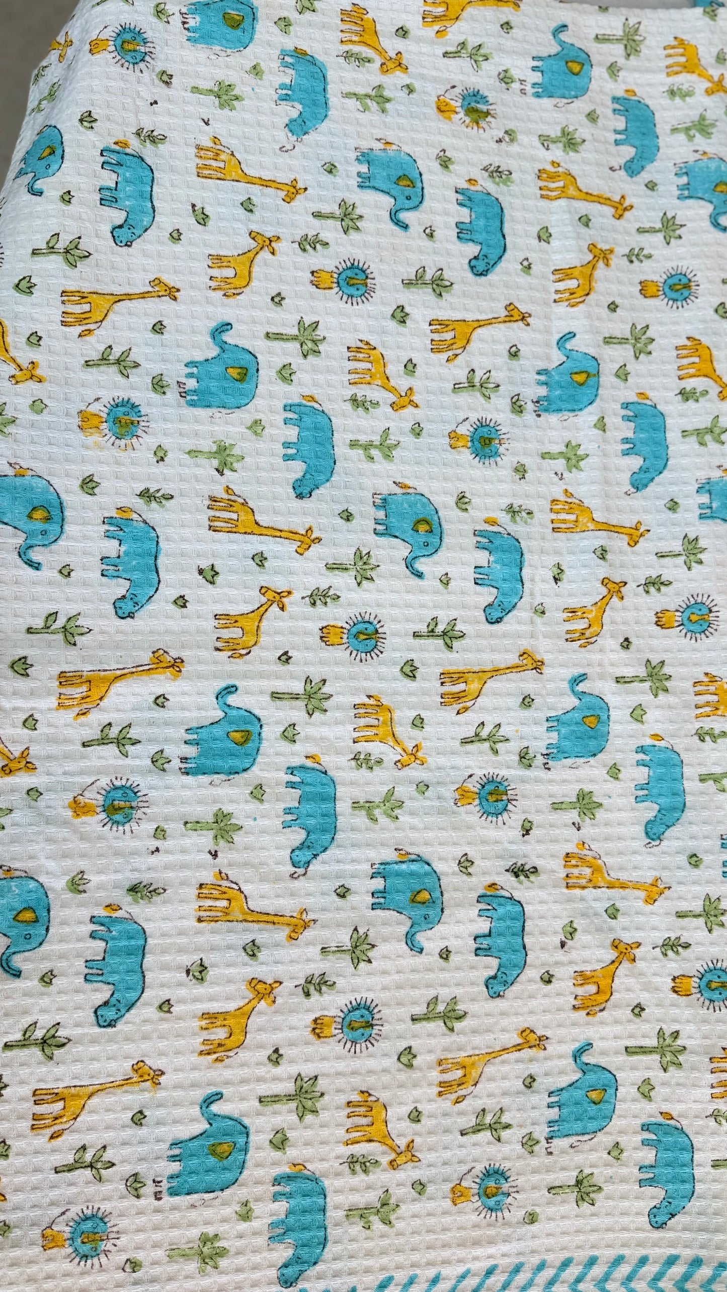 Kids Blue Jungle Towel