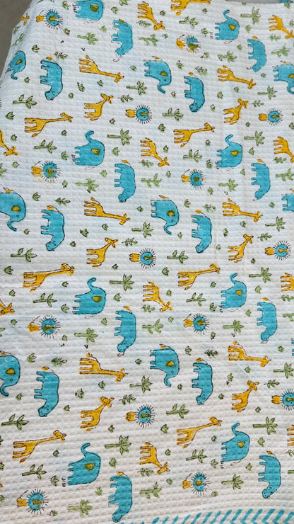 Kids Blue Jungle Towel