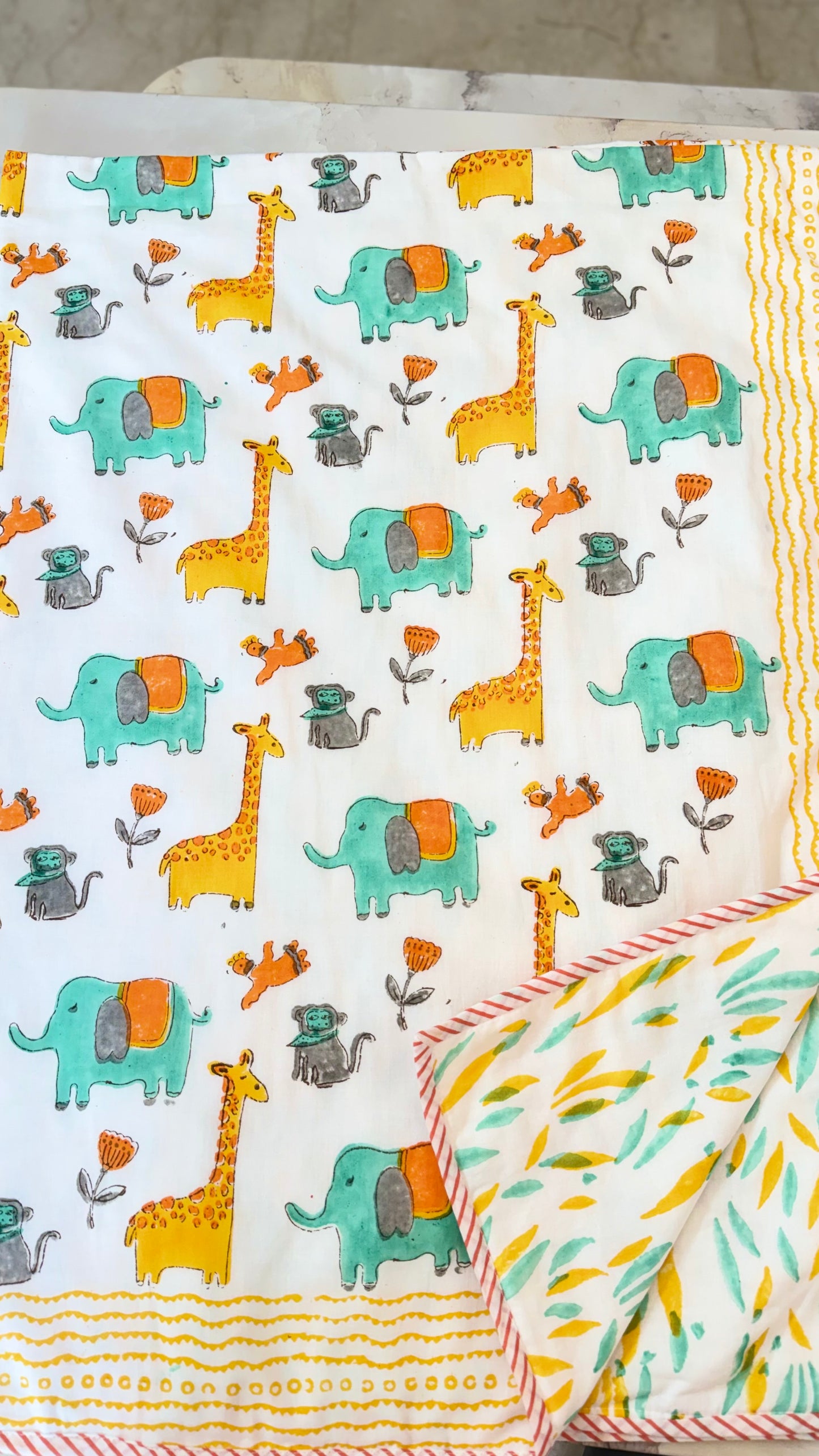 Wild wanderers– Handblock Print Mul Mul Cotton Dohar