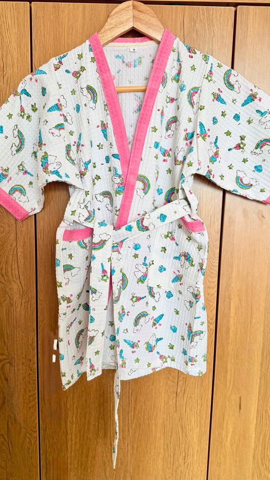 Kids Unicorn Wishes Bathrobe