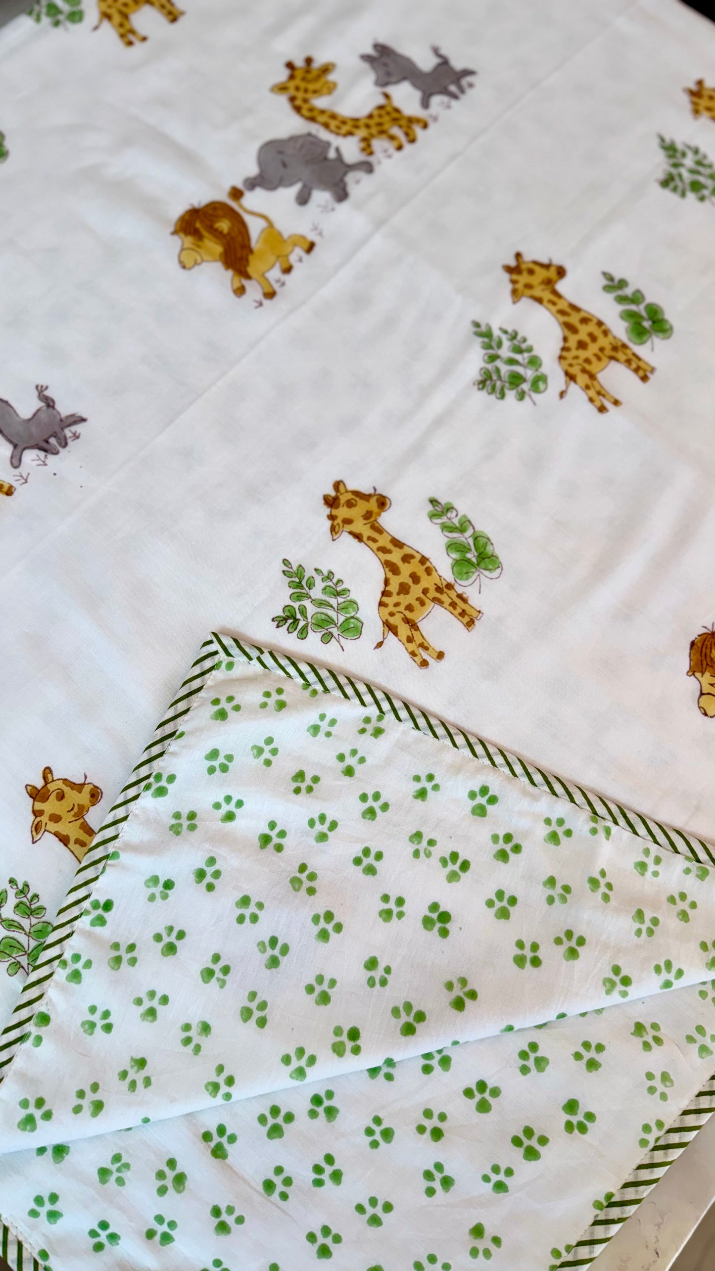 Jungle joy parade – Handblock Print Mul Mul Cotton Dohar