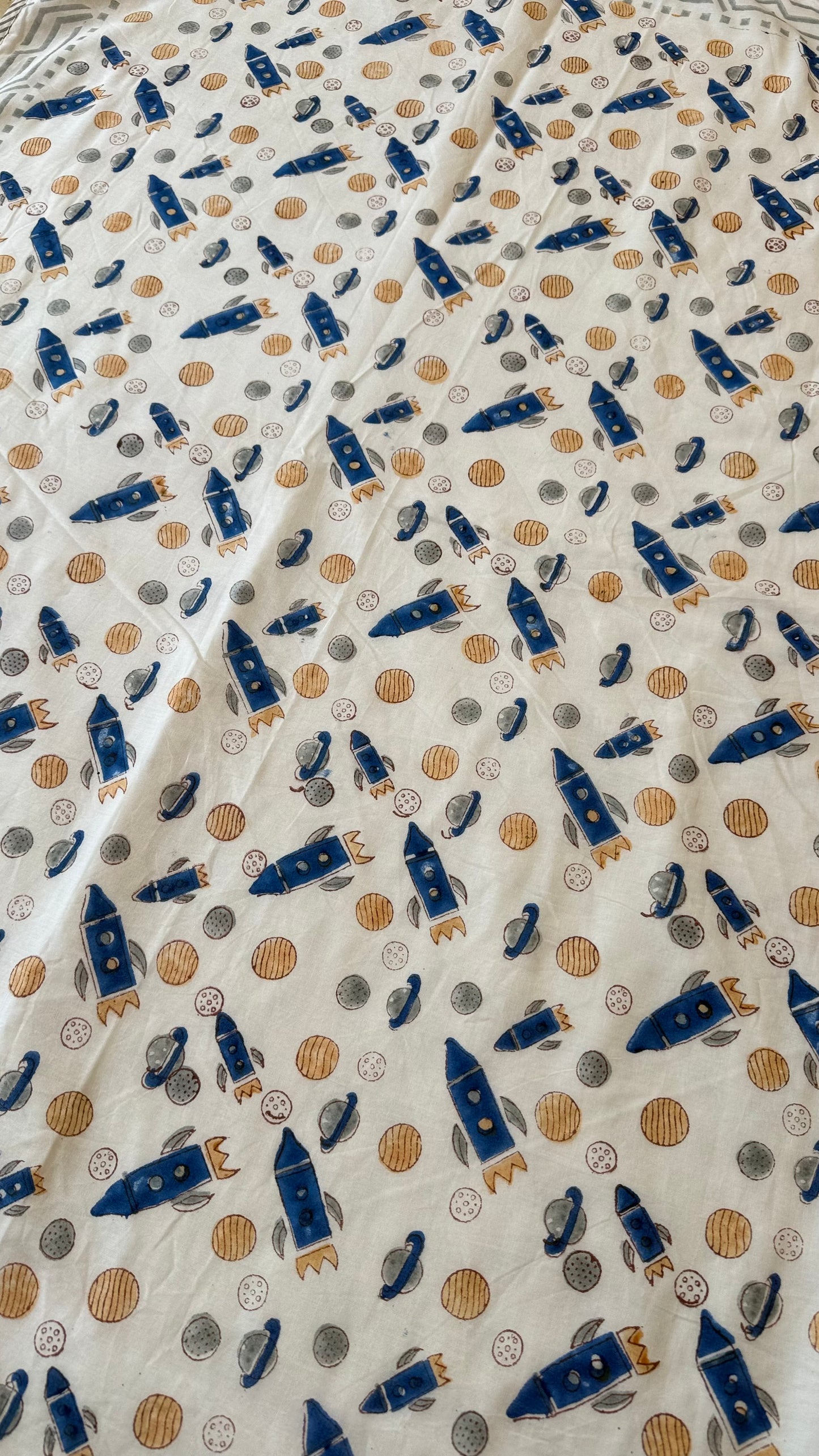 Space Explorer – Handblock Print Mul Mul Cotton Dohar (Copy)