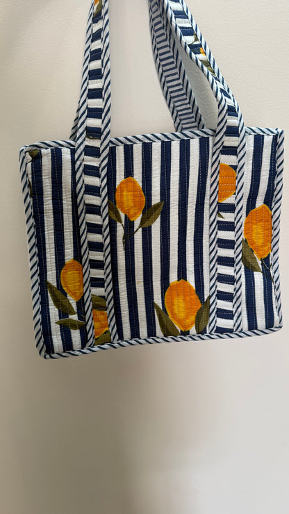 Midnight Citrus Mini tote bag