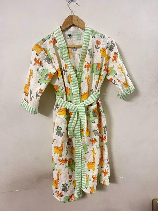 Kids Bathrobe Dino Design