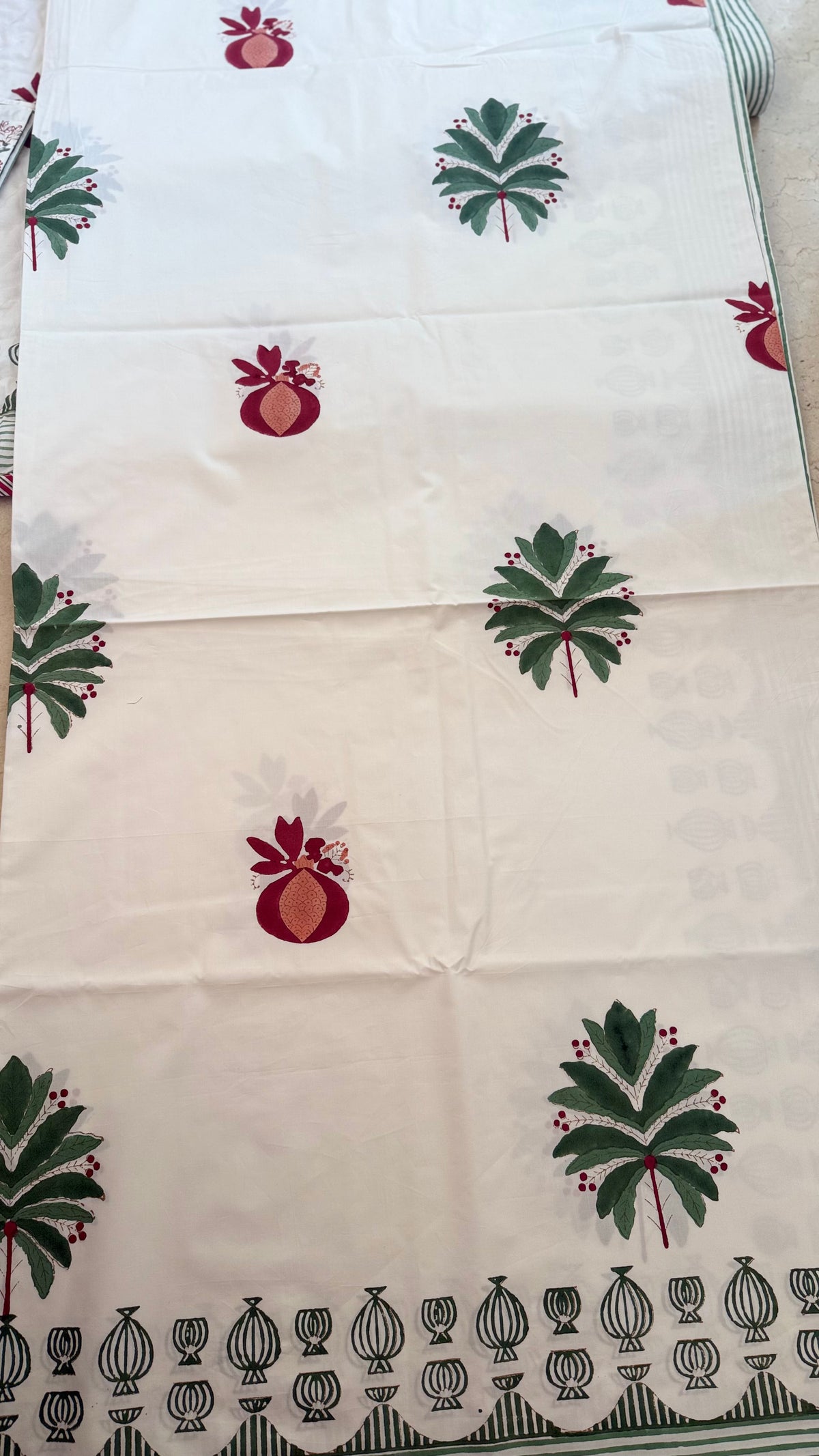 Anar Bagh Handblock Printed Cotton Bedsheet
