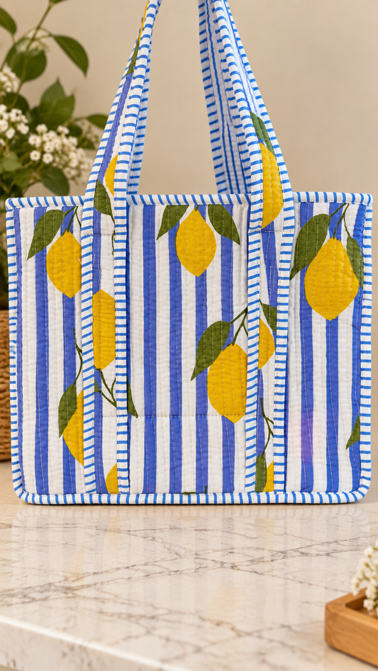 Azure Citrus Mini tote bag