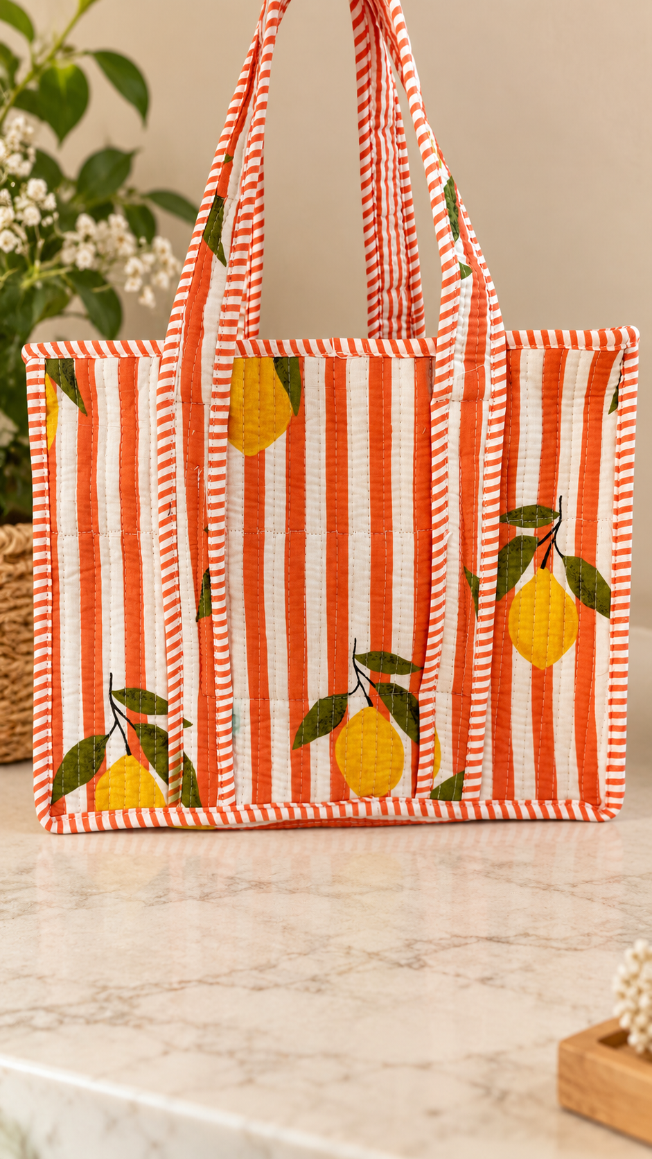 Sunset citrus Mini tote bag