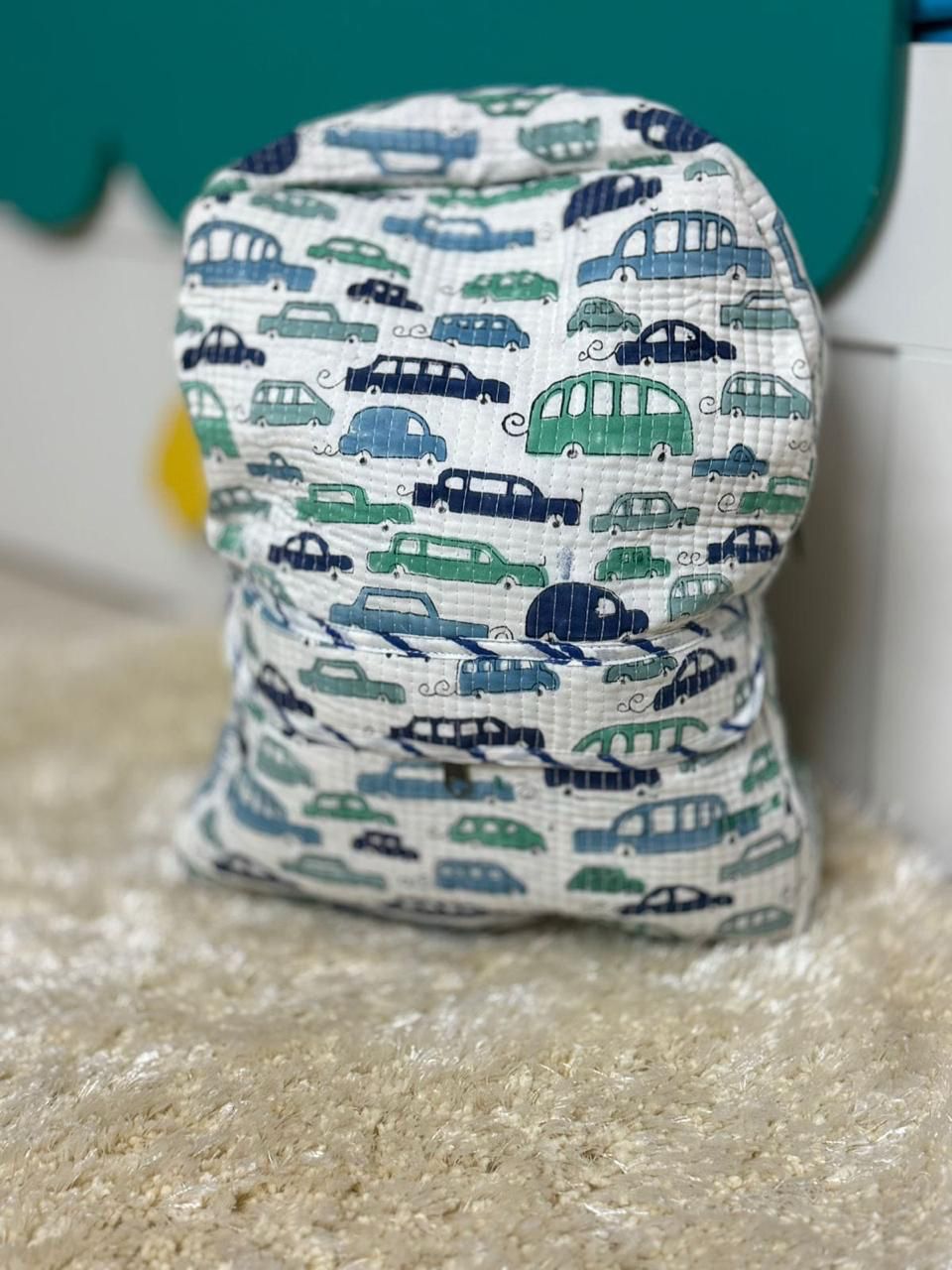 Backpack - Blue green car