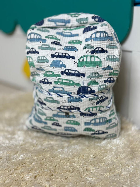 Backpack - Blue green car