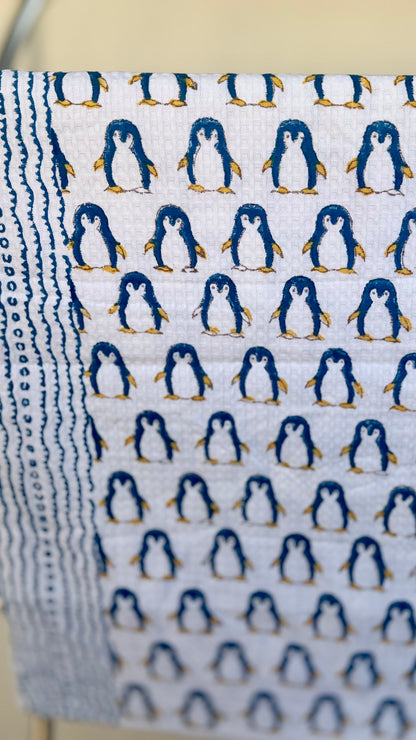 Kids Puddle Penguins towel