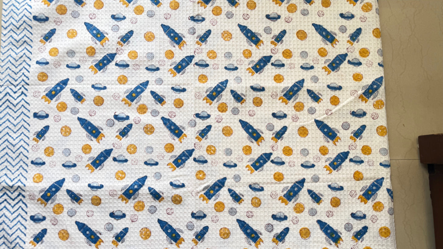Kids Blue Rocket Towel