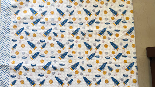 Kids Blue Rocket Towel