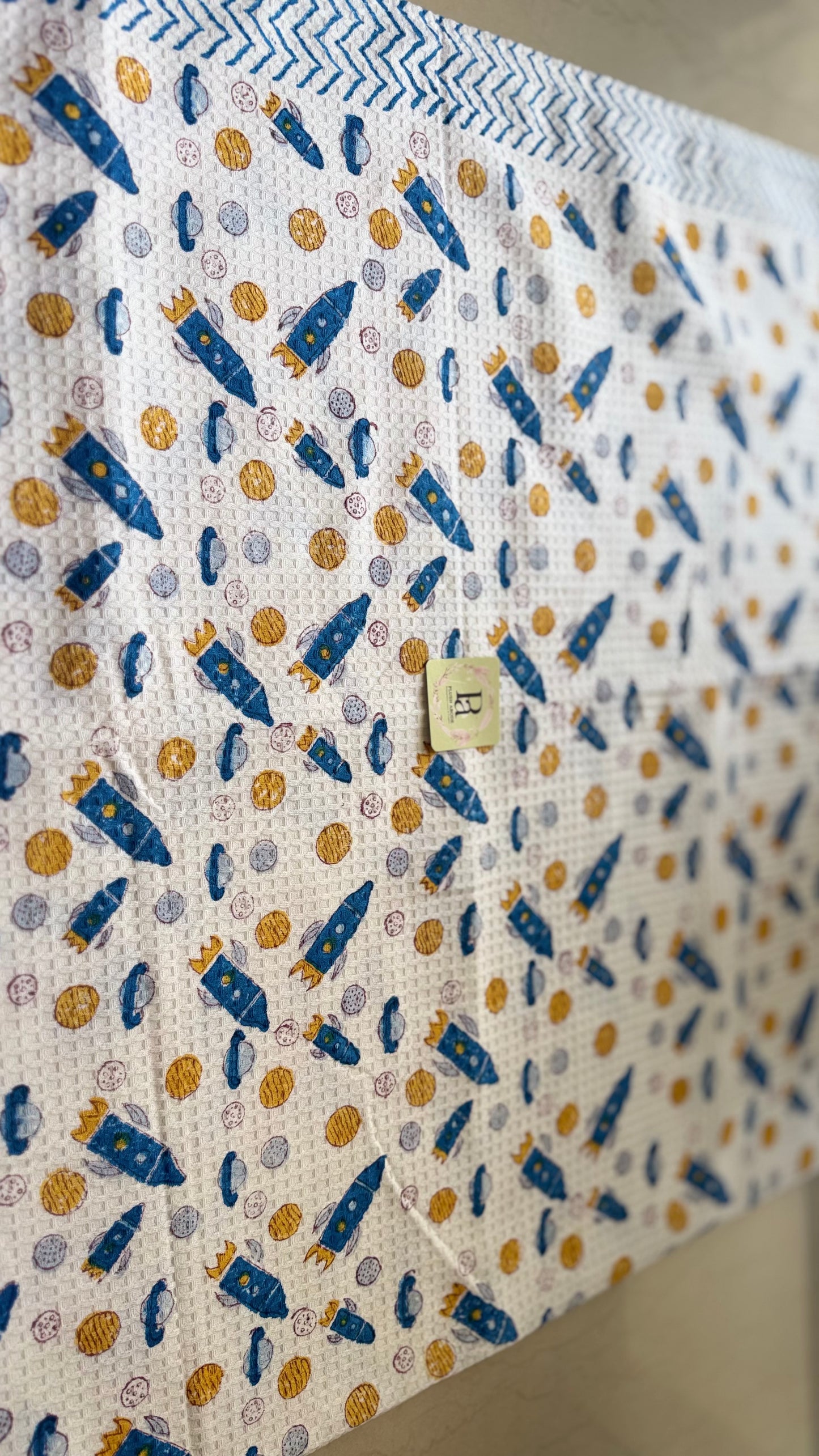 Kids Blue Rocket Towel
