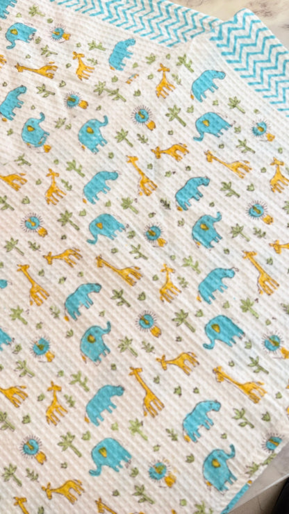 Kids Blue Jungle Towel