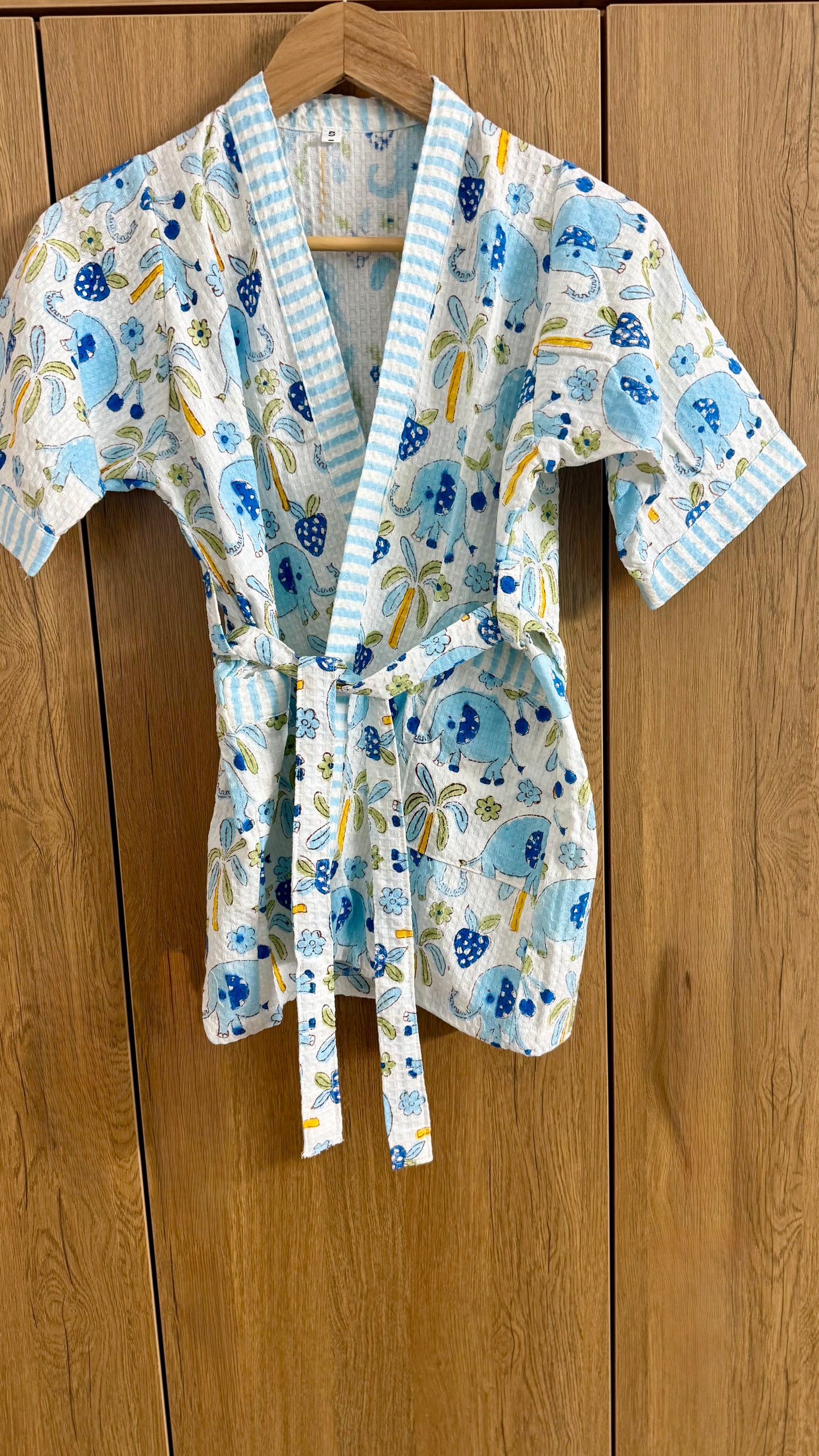 Kids Blue Elephant Bathrobe