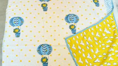 Balloon Dreams Handblock Print Mul Mul Cotton Dohar