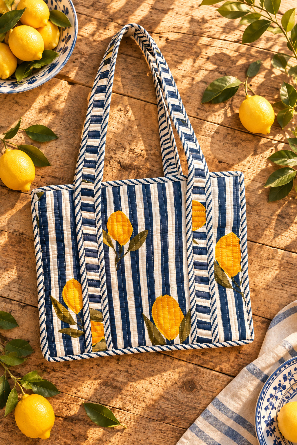 Midnight Citrus Mini tote bag