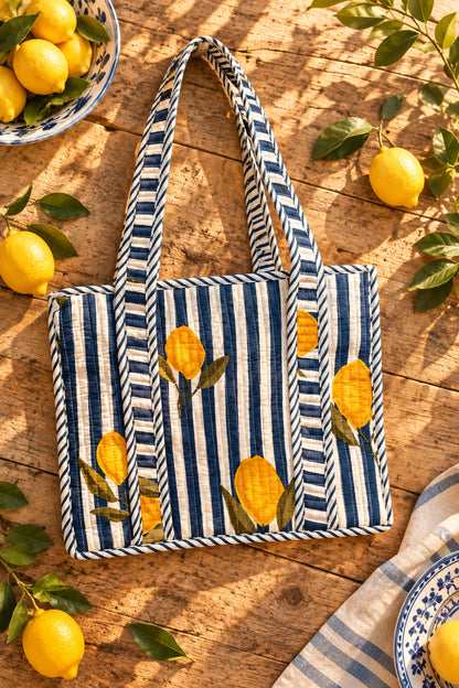 Midnight Citrus Mini tote bag