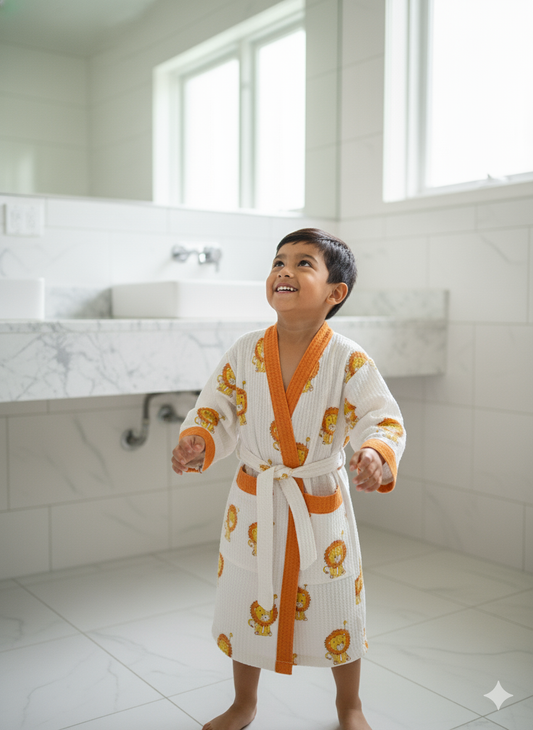 Kids Bathrobe Lion Design