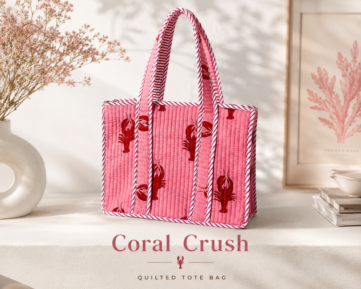 Pink Lobster (Coral crush) Mini tote bag