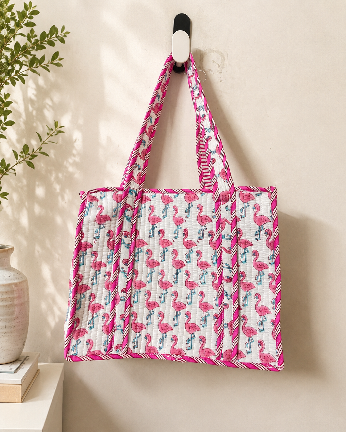 Flamingo frolic Mini tote bag