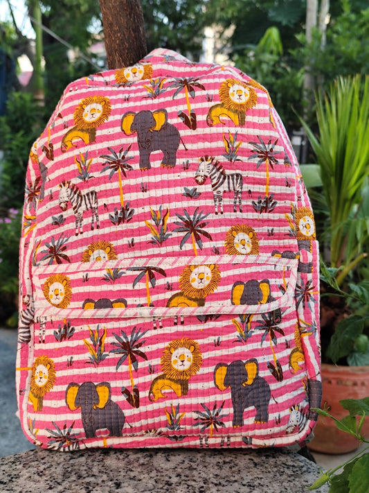Backpack - Pink Safari