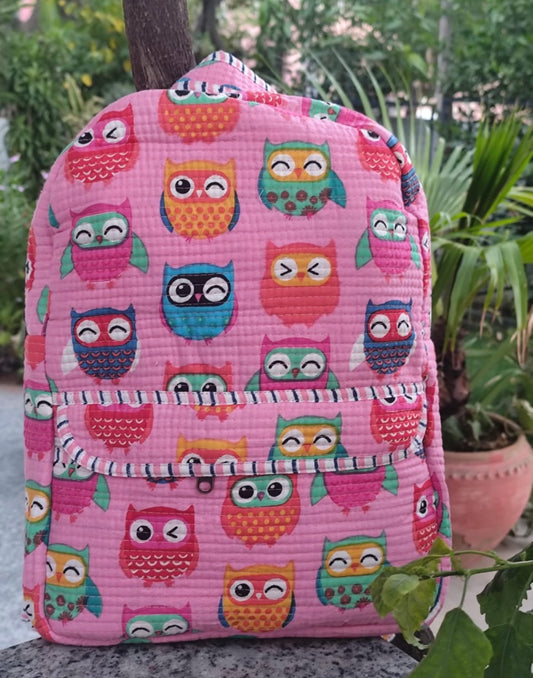 Backpack- Pink Owl