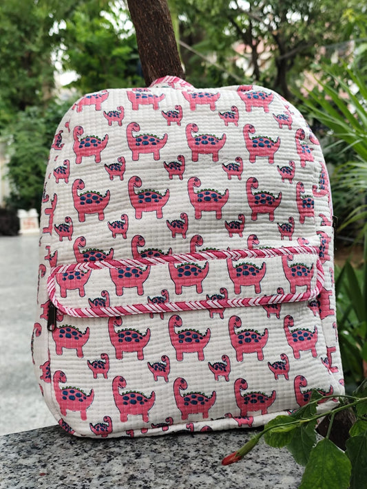 Backpack- Pink Dino